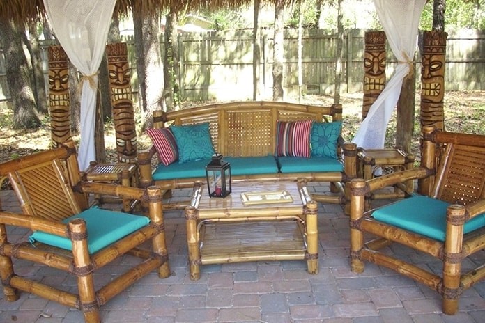 use bamboo furniture for rustic home