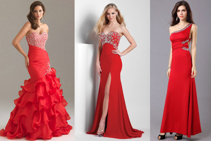 red night gown dresses