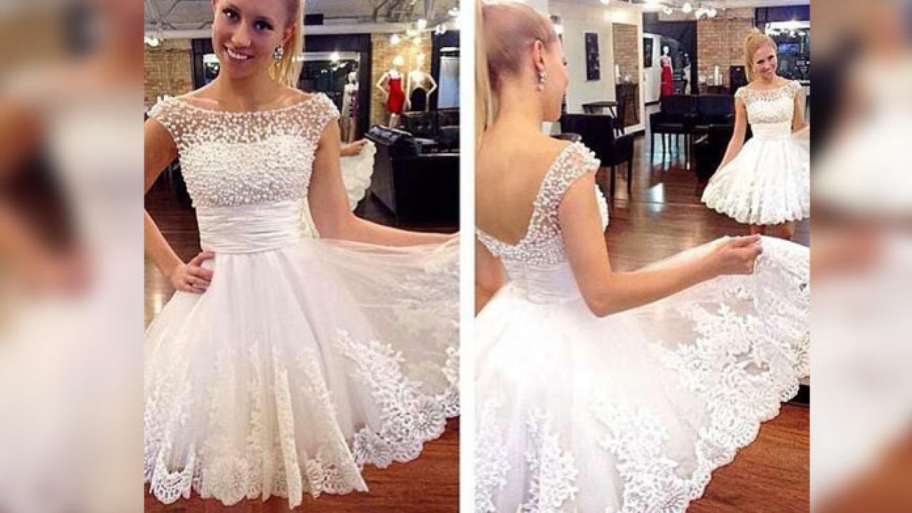 plain white prom dress