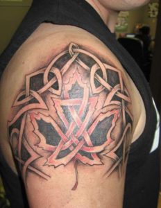 Celtic leaf tattoo