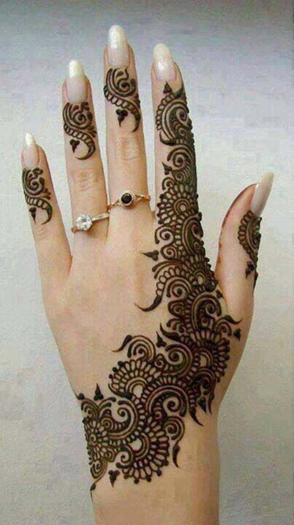 Excellent Henna Pattern for Finger & Back of Hand