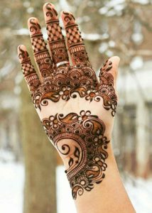 Gorgeous Mehndi design Covering Palm & Wrist