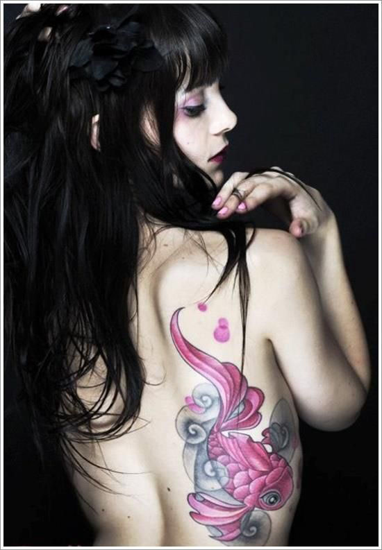 Pink Koi Tattoo
