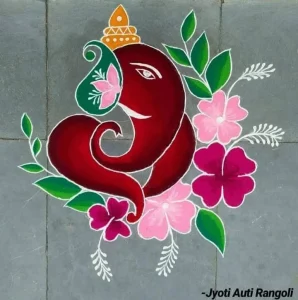 Bright Ganesh Rangoli