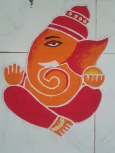 Creative Ganesh Rangoli