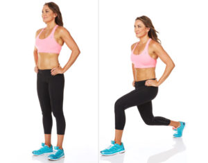 Backward stepping lunge