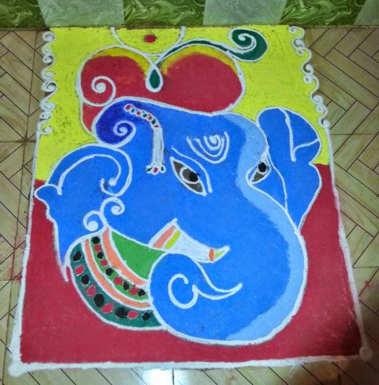 12 Ganesh Rangoli Designs LivingHours