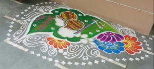 Dahi handi Krishna Janmashtami rangoli