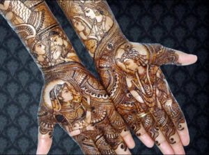 Designer Krishna Mehndi Design