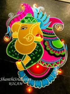Stylish Ganesh Rangoli