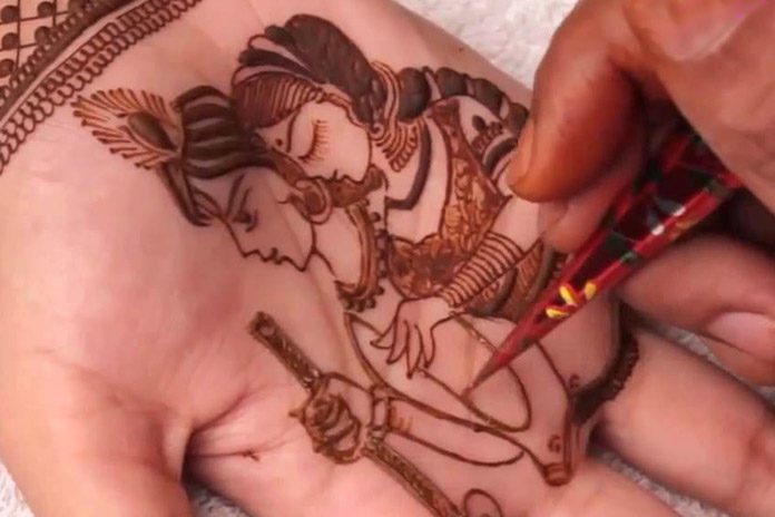 Krishna mehndi designs