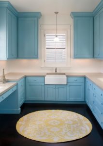 Peaceful blue kitchen