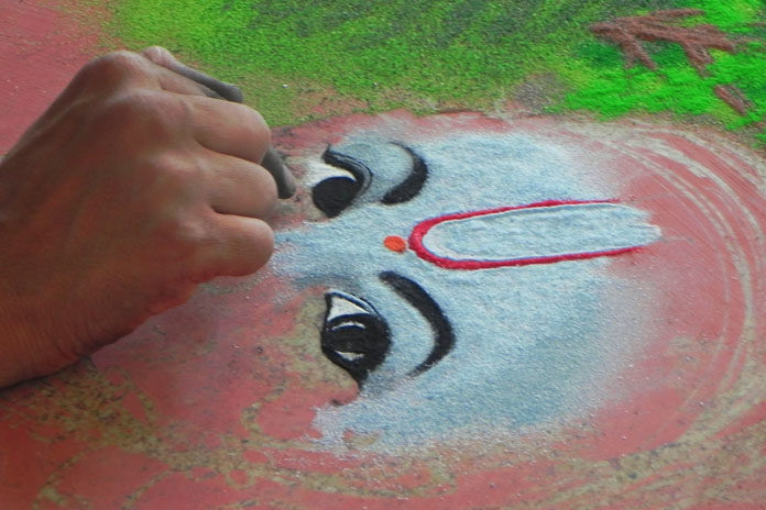 krishna rangoli designs