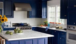 midnight blue kitchen decor