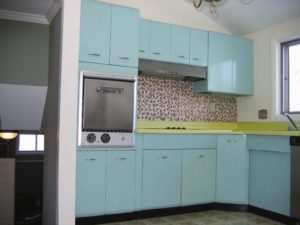 sky blue kitchen cabinets