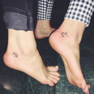 sun and star sister tattoo