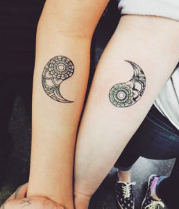 yin and yang sister tattoo