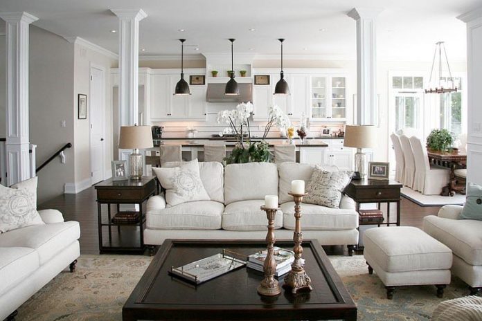 antique-white-living-room