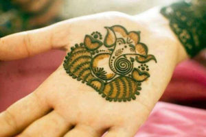 Miniature mehndi design of Ganesh