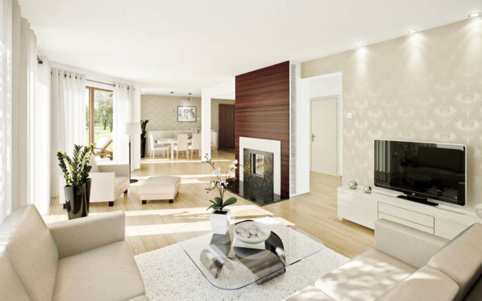 modern-white-living-room-with-wallpaper