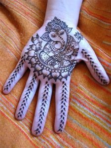 Pretty Palm Ganesh Mehndi