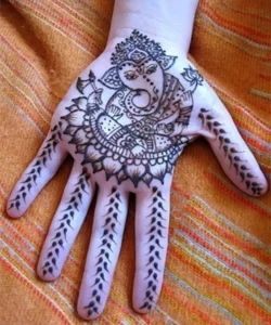Pretty Palm Ganesh Mehndi