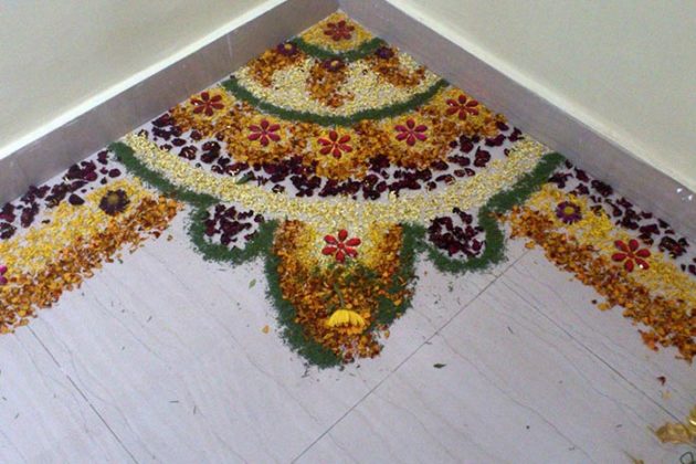Flower Rangoli Designs for Diwali 3