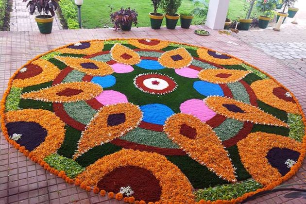 Flower Rangoli Designs for Diwali 3