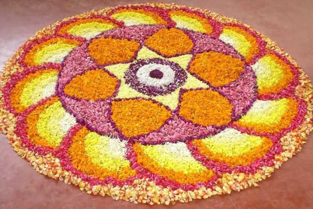 Flower Rangoli Designs for Diwali 8