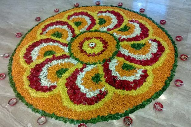 Flower Rangoli Designs for Diwali 10