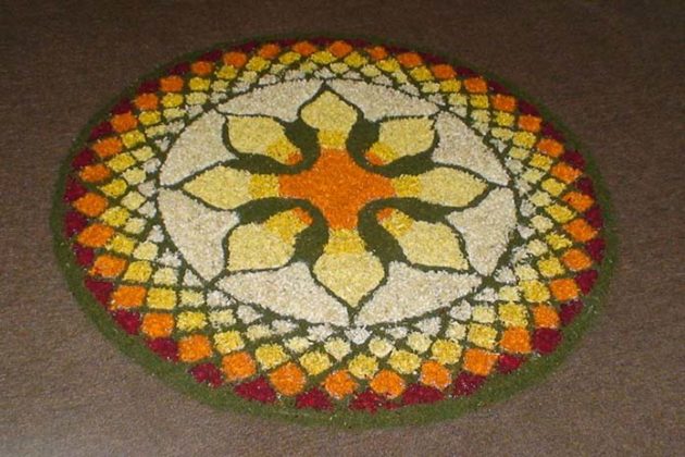 Flower Rangoli Designs for Diwali a12