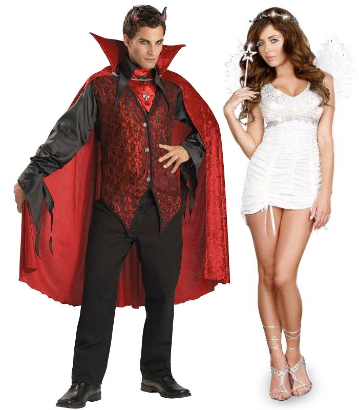 9. Angel and Devil Couple Halloween Dress.