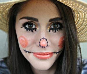 cute-scarecrow-halloween-makeup