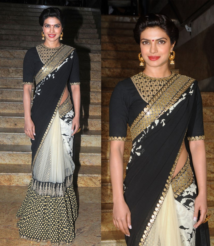 stunning-priyanka-chopra-in-black-saree-new