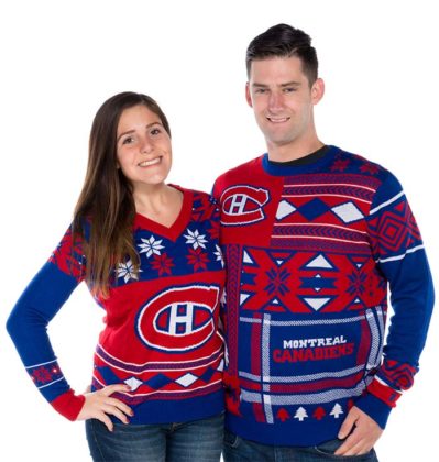 couple-ugly-christmas-sweater-blue-and-red-color