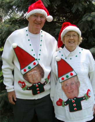 couple-ugly-christmas-sweater-for-seniors