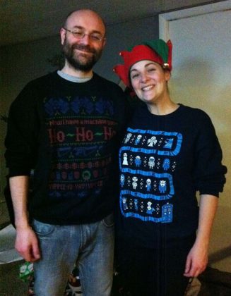 couple-ugly-christmas-sweater-pure-black