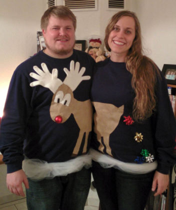 couple-ugly-christmas-sweater-sisters-2