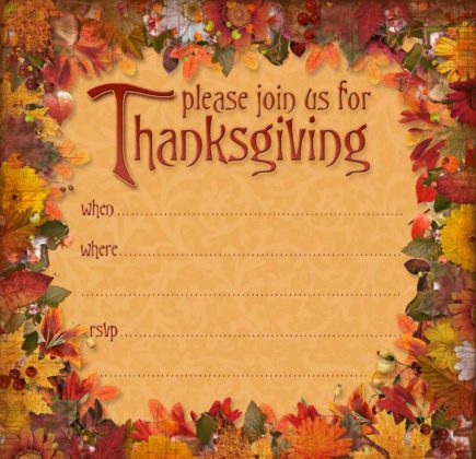 Thanksgiving Invitation Cards 6