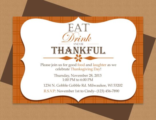 Thanksgiving Invitation Cards 5