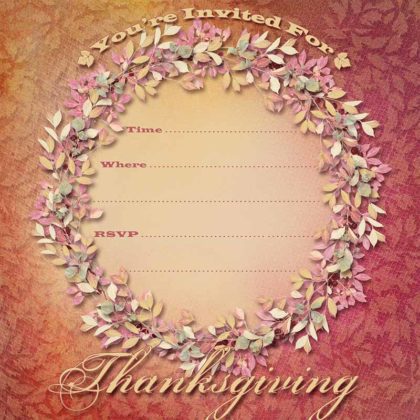 Thanksgiving Invitation Cards 3