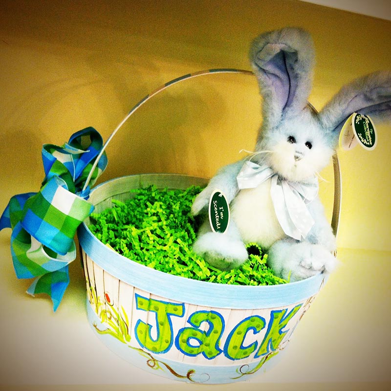 Painted Easter Bunny Basket