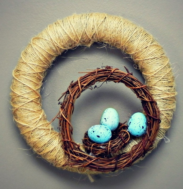 Dollar Store Easter Wreath