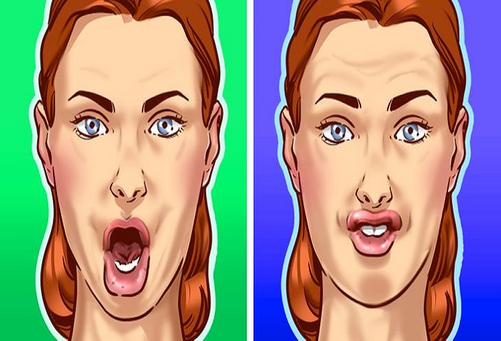 Reduce face fat with Duck Face Exercise 