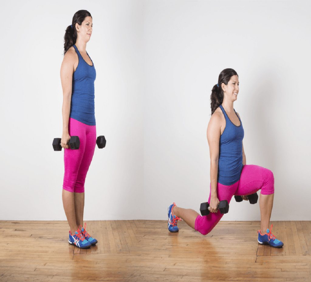 Lunges with Dumbbell exercise