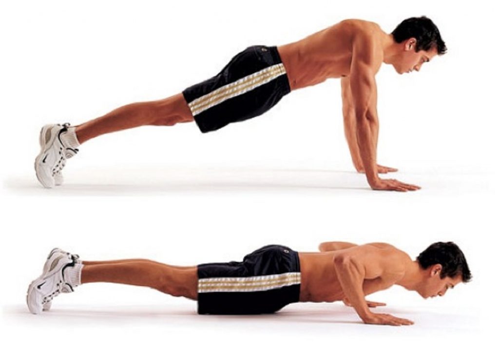 Push-Ups exercise for bigger biceps