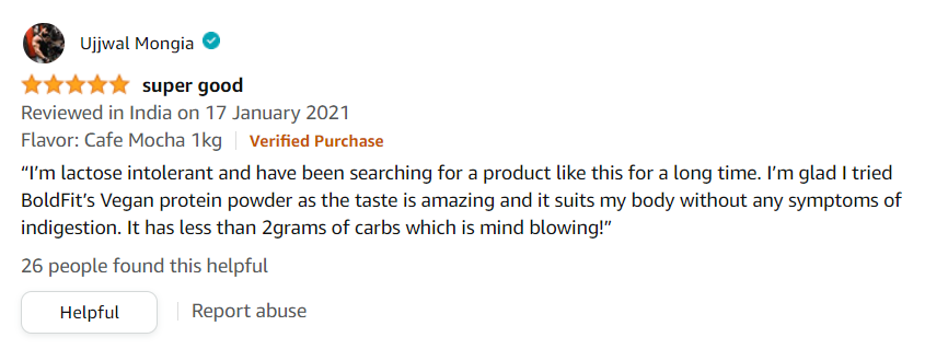 workout protein customer review